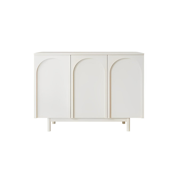 Corrigan Studio Cream Style Dining Side Cabinet Arch Storage